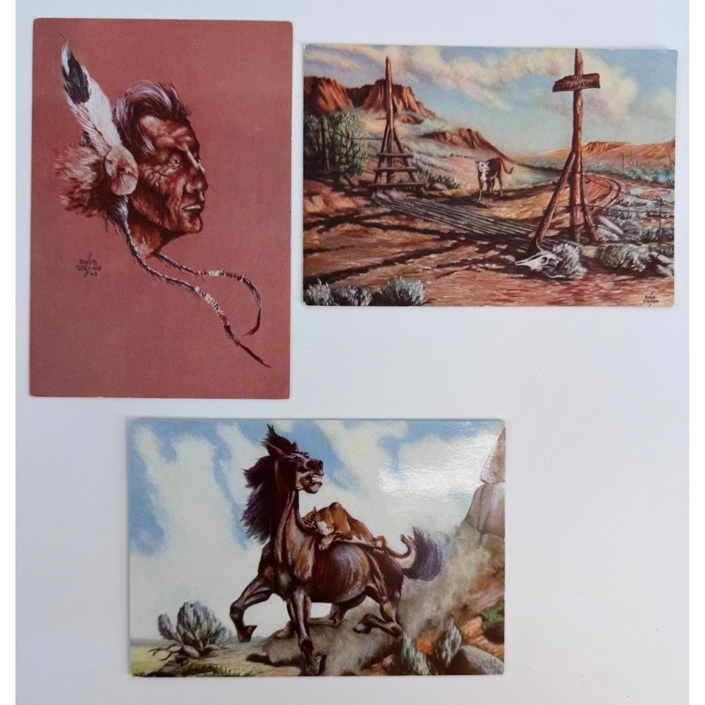 Lot 3 Ross Stefan 1948 Uncirculated Postcards A New Experience Good Scout Attack